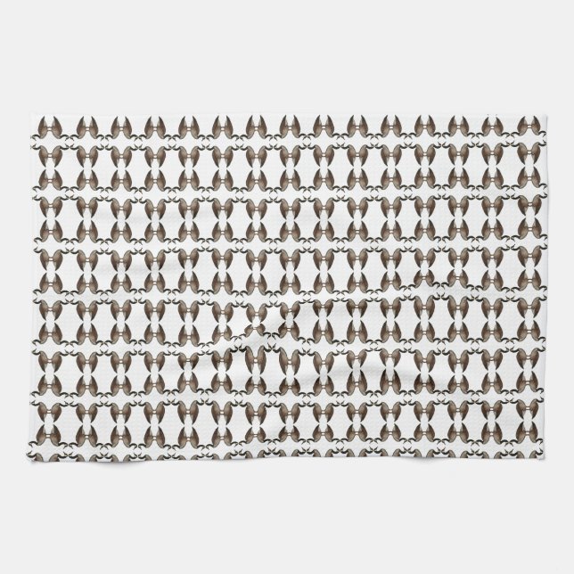 Serviettes de cuisine marron et blanc Canada Goose (Horizontal)