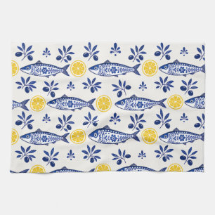 Serviettes de cuisine méditerranéennes, Citron, Ol