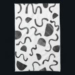 Serviettes de cuisine noir et blanc chic<br><div class="desc">Décorez votre cuisine avec cette serviette cool. Fait un grand ménage ou un cadeau mariage! Vous pouvez le customiser et ajouter du texte. Consultez ma boutique pour plus de couleurs et de motifs !</div>