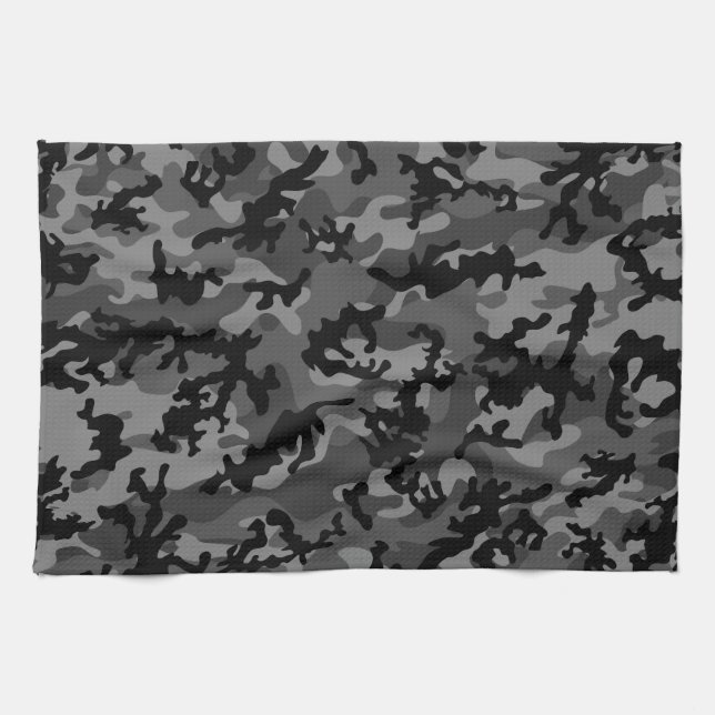 Serviettes de cuisine noires faites sur commande (Horizontal)
