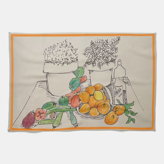 Serviettes de cuisine Oranges (Horizontal)