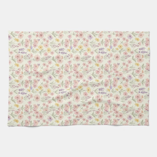 Serviettes de cuisine Pastel Floral (Horizontal)