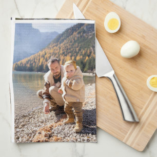 Serviettes de cuisine personnalisées avec 4 photos