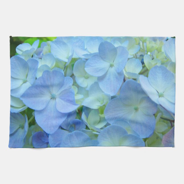 Serviettes de cuisine personnalisées Fleurs d'Hydr (Horizontal)