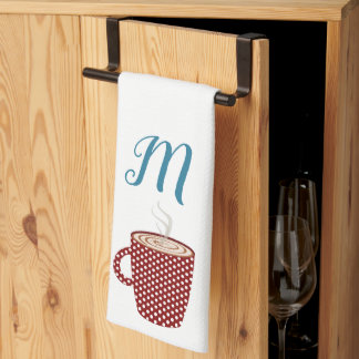 Serviettes de cuisine personnalisées Red Polka Dot
