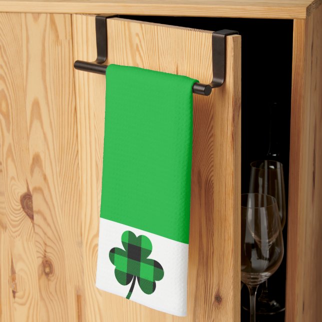 Serviettes de cuisine pour la Saint-Patrick en trè (Pliage en tiers)