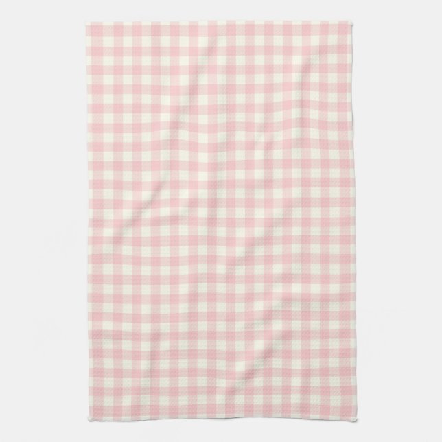 Serviettes de cuisine roses de motif de guingan de (Vertical)