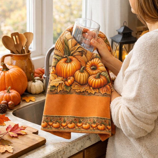 Serviettes de cuisine saisonnières citrouilles de  (Créateur téléchargé)