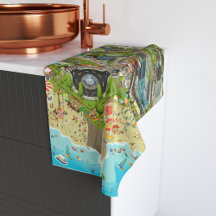 Serviettes de cuisine Wespebeach coloré