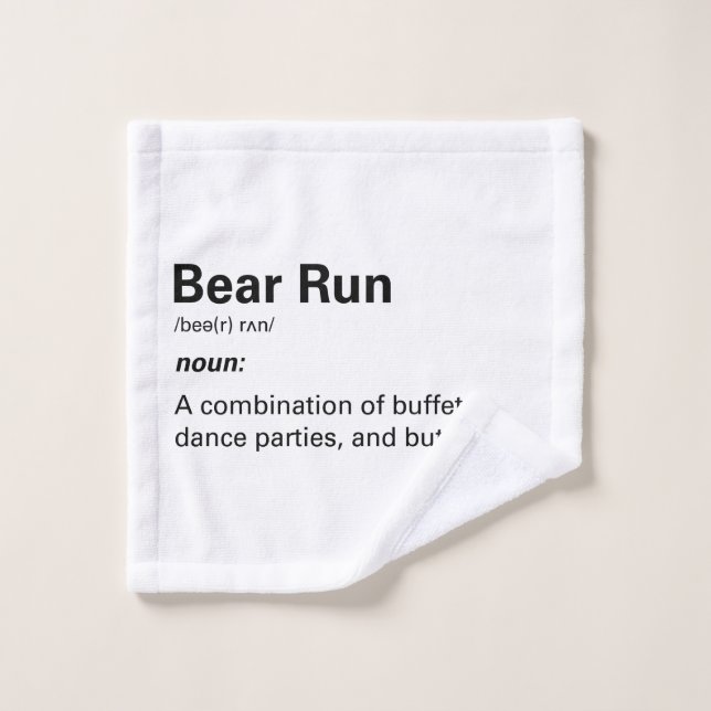 Serviettes de définition de course d'ours (Gant de toilette)