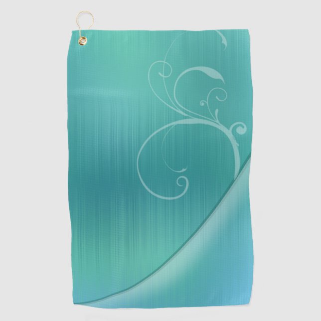 Serviettes de golf arrière - plan bleu et blanc (Devant)