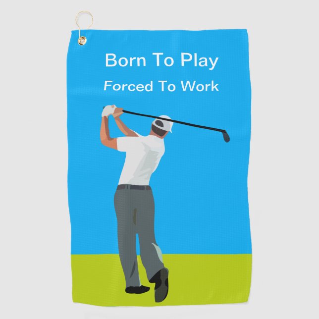 Serviettes de golf drôles pour hommes avec un desi (Devant)
