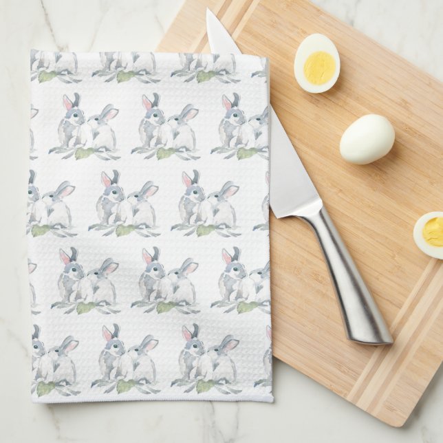 Serviettes de Pâques de lapin de garenne (Quart Plié)