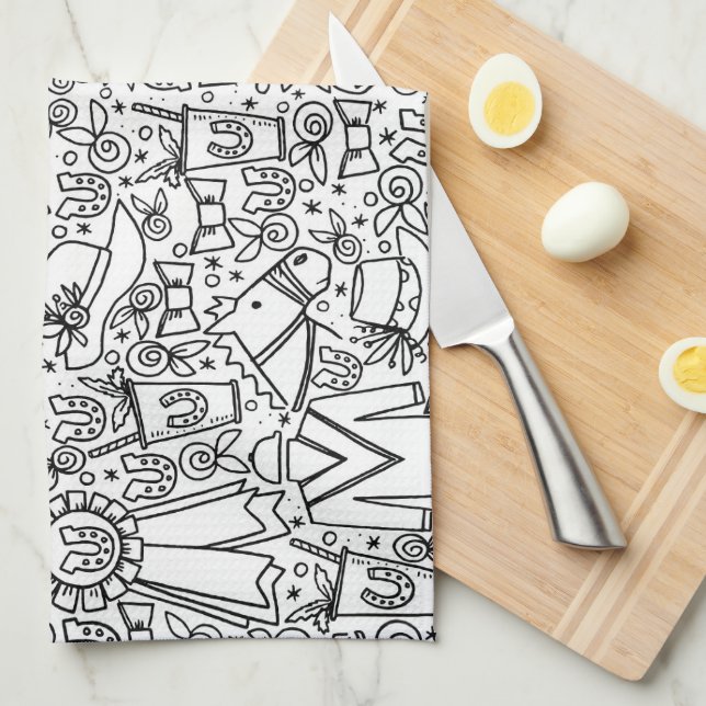 Serviettes de partie de Kentucky Derby (Quart Plié)