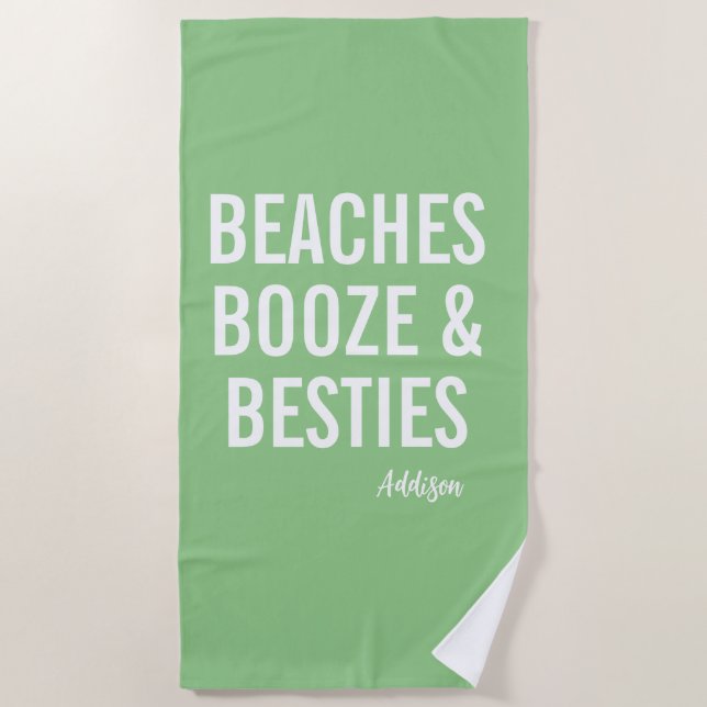 Serviettes de plage, boissons et amies Serviette d (Devant)