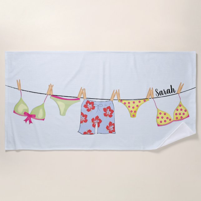 Serviettes de plage maillots de bain (Devant)