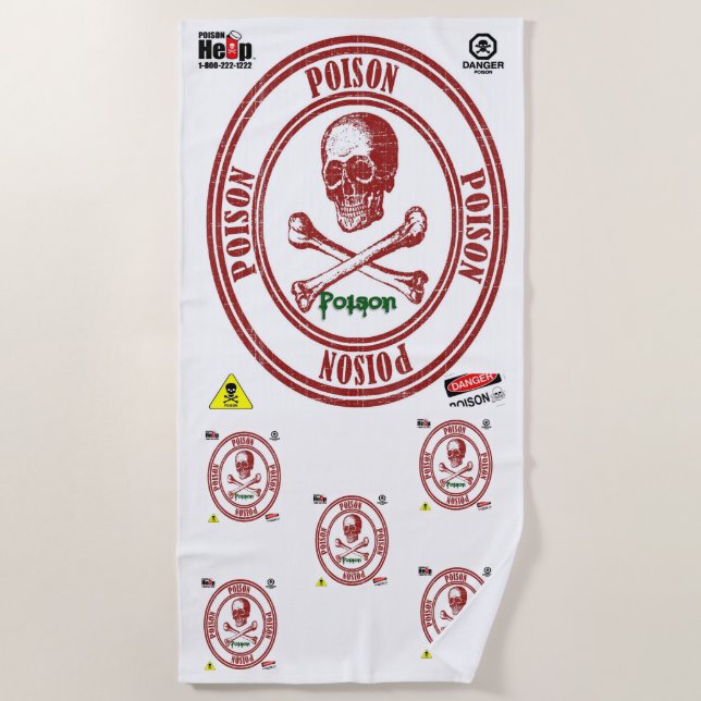 Serviettes de plage Poison (Devant)