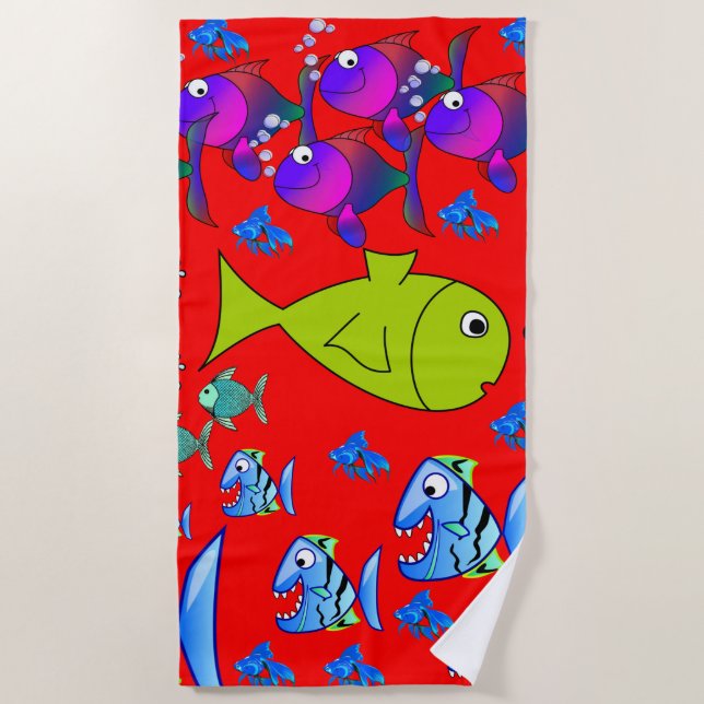 Serviettes de plage Poisson (Devant)