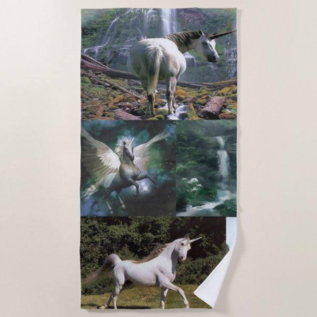 Serviettes de plage Unicorns (Devant)