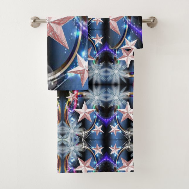 Serviettes de salle de bain set étoile (En situation)