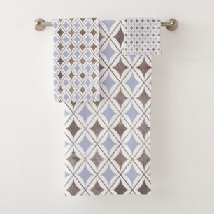 SERVIETTES DE SALLE DE BAINS DE STYLE BLEU GRAY HA