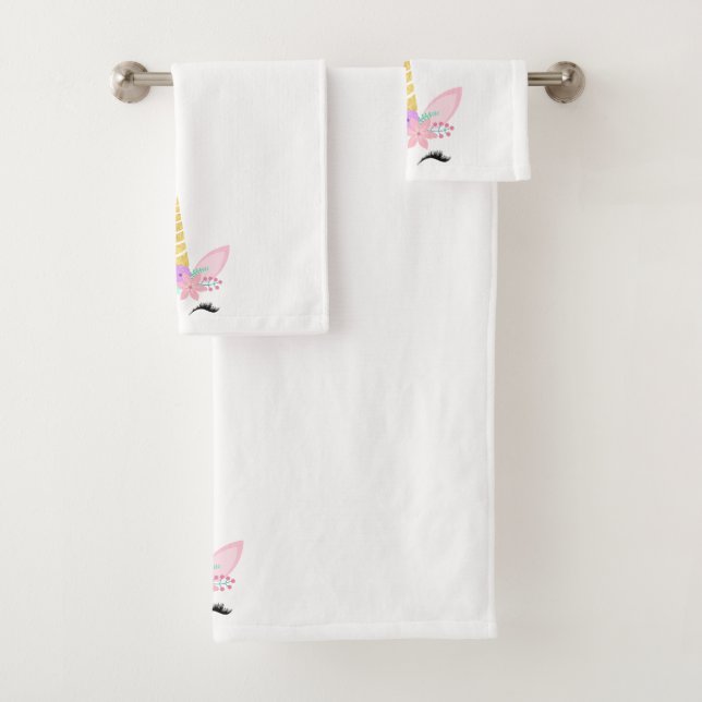 SERVIETTES DE SALLE DE BAINS EN ROSE BLANC (En situation)