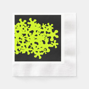serviettes de serviette en papier noir fin et minc