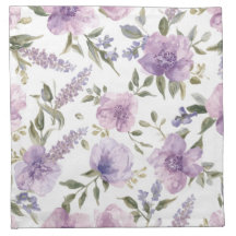 Aquarelle botanique florale violette lavande