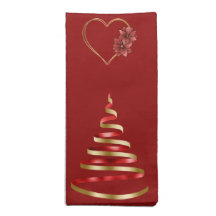 Arbres modernes Noël Rouge & Or 20x20