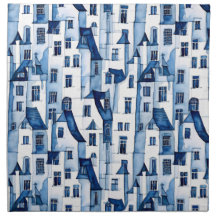 Blue and white Dutch house