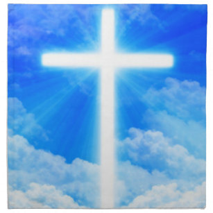 Serviettes De Table Croix de lumière Jésus-Christ chrétien personnalis