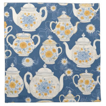 Design adorable de théière bleue