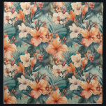 Serviettes De Table Dîner en coton Hibiscus tropical<br><div class="desc">Dîner en coton Hibiscus tropical</div>