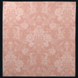 Serviettes De Table Elegant Chic Floral Damask-Peach<br><div class="desc">Elegant vintage-inspirred floral damask design featuring chic monochrome light-on-dark pastel peach flowers,  leafy scrolls and swaging of delicate lacy ribbons. This pattern is seamless and can be scaled up or down.</div>