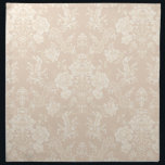 Serviettes De Table Équipe romaine de Floral Damask<br><div class="desc">Elegant vintage-inspirred floral damask design featuring chic monochrome light-on-dark pastel cream flowers,  leafy scrolls and swagages of delicate lacy ribbons. This pattern is seamless and can be scaled up or down.</div>