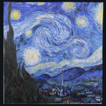 Serviettes De Table La nuit étoilée de Van Gogh<br><div class="desc">Peinture à l'huile du grand peintre hollandais Vincent Van Gogh (1853-1890)Considéré par certains comme son oeuvre d'art la plus célèbre, Van Gogh peint "La nuit étoilée" en 1889 de mémoire alors qu'il vivait dans un asile en France où il s'était enregistré pour la dépression.La scène dépeint la vue depuis sa...</div>