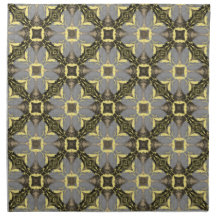 Motif Fleurs Jaunes, Gris et Noires