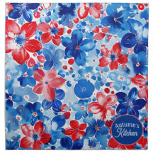 Rouge Blanc & Bleu Floral Dîner Napkin