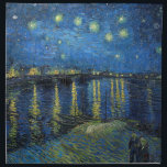 Serviettes De Table Vincent van Gogh - Nuit étoilée sur le Rhône<br><div class="desc">Nuit étoilée sur le Rhône / Nuit étoilée sur le Rhône - Vincent van Gogh,  Huile sur toile,  1888,  Arles</div>