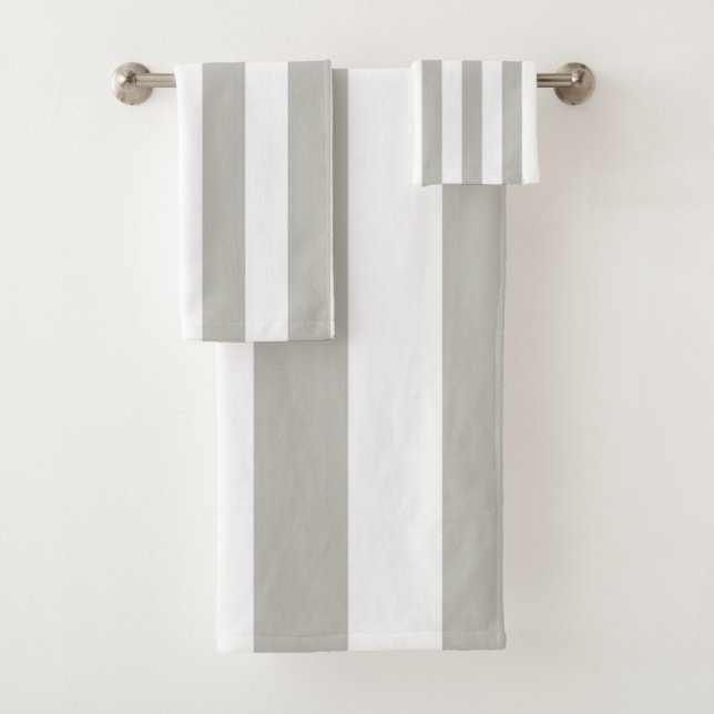 Serviettes de toilette Gris Polkadot (En situation)