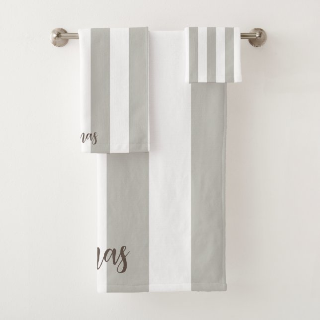 Serviettes de toilette Gris Polkadot (En situation)