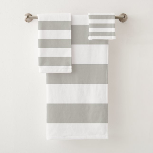 Serviettes de toilette Gris Polkadot (En situation)