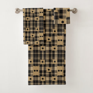 Serviettes de toilette Plaid