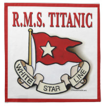 Serviettes en lin White Star Line (ensemble de 4)