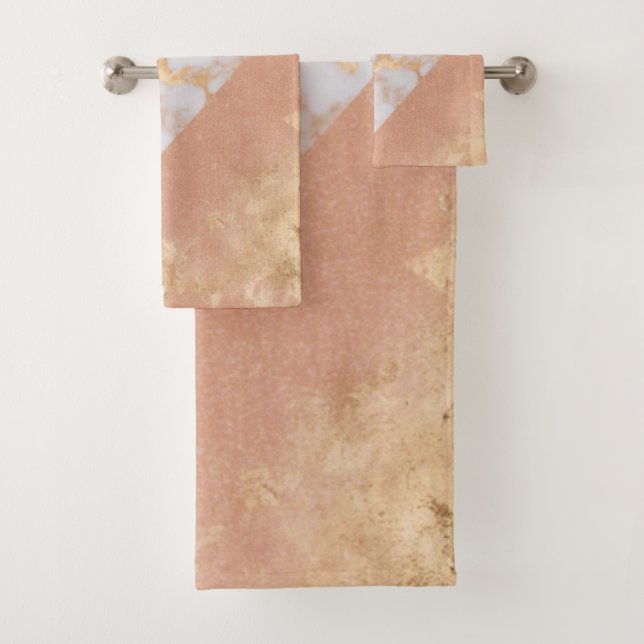 Serviettes en marbre Peach Pastel doux (En situation)