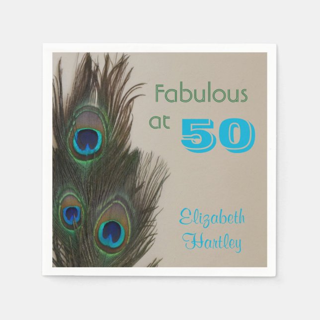 Serviettes en papier 50e anniversaire (Devant)