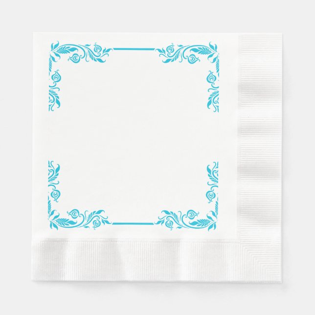Serviettes en papier à bordure de coin en filigran (Devant)