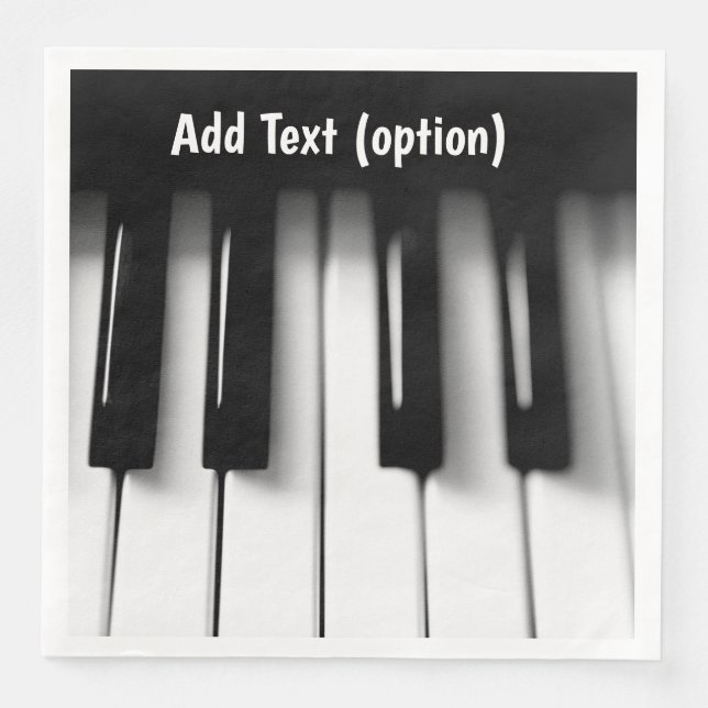 Serviettes en papier à clés de piano (Devant)