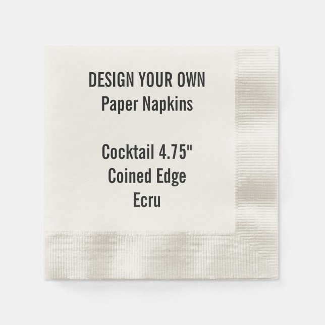 Serviettes en papier à cocktail en boîte ECRU pers (Devant)