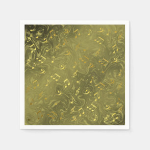 serviettes en papier à motif de notes de musique é